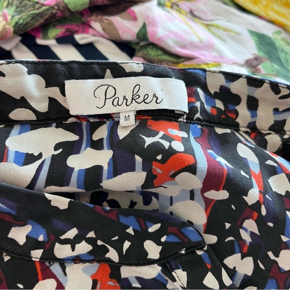 Parker Tank Top Printed Silk Pleated Blouse - Picture 13 of 15